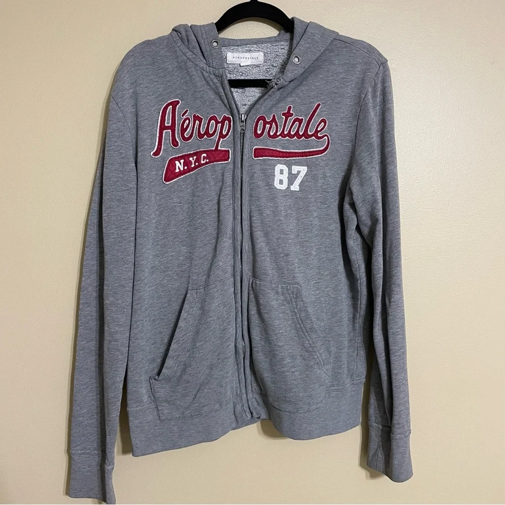 Aeropostale Zip Up Jacket Y2K‎ vintage spell out medium